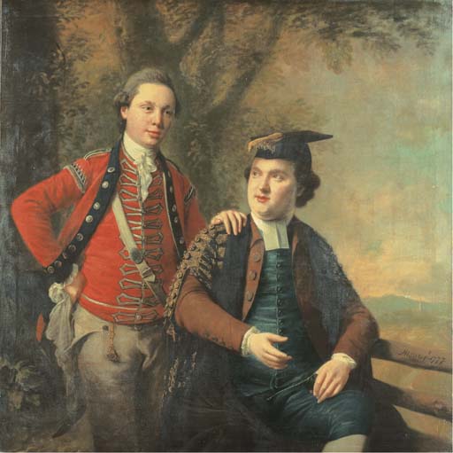 Double portrait of General Richard Wilford of the British Army and his contemporary Sir Levett Hanson